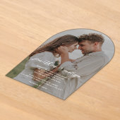 Invitations En Acrylique Simple Élégant Script Photo Mariage Fluide (Poser)