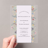 Invitations En Acrylique Simple Fleur sauvage Fern Lavender (In situ (ordinateur de poche))