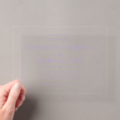 Invitations En Acrylique Simple Mariage Lavande (In situ (ordinateur de poche))
