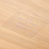 Invitations En Acrylique Simple Mariage Lavande (Poser)
