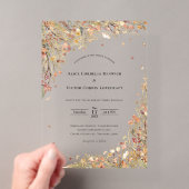 Invitations En Acrylique Simple Mariage Rustique d'Automne (In situ (ordinateur de poche))