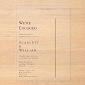 Invitations En Acrylique Simple minimal moderne Nous sommes engagés (Recto)