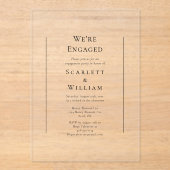 Invitations En Acrylique Simple minimum traditionnel Nous sommes engagés (Recto)