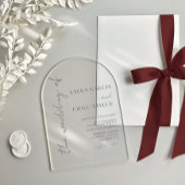 Invitations En Acrylique Simple Modern Calligraphy Wedding