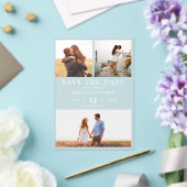 Invitations En Acrylique Simple moderne Elegant 3 Photo Collage Mariage (Insitu (Mariage))