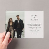 Invitations En Acrylique Simple moderne Frosted Espagnol Mariage photo (In situ (ordinateur de poche))
