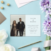 Invitations En Acrylique Simple moderne Frosted Espagnol Mariage photo (Insitu (Mariage))