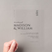 Invitations En Acrylique Simple Moderne Mariage Chic (In situ (ordinateur de poche))