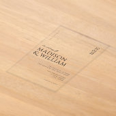 Invitations En Acrylique Simple Moderne Mariage Chic (Poser)