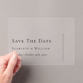Invitations En Acrylique Simple moderne minimal Mariage plat Enregistrer la (In situ (ordinateur de poche))