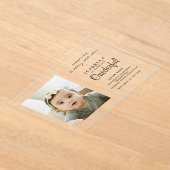 Invitations En Acrylique Simple ONEderful Photo Anniversaire (Poser)