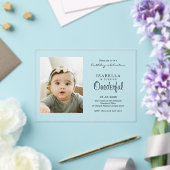 Invitations En Acrylique Simple ONEderful Photo Anniversaire (Insitu (Mariage))