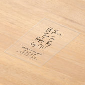 Invitations En Acrylique Simple Script Couple Douche Avant Qu'Ils Disent Qu (Poser)