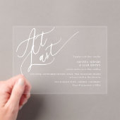 Invitations En Acrylique Simple Script Minimal Classique À Dernier Mariage (In situ (ordinateur de poche))