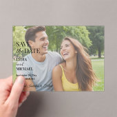 Invitations En Acrylique Simple superposition de texte sur photo (In situ (ordinateur de poche))
