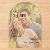 Invitations En Acrylique Simple superposition de texte sur photo (Recto)