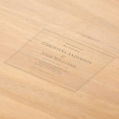 Invitations En Acrylique Simple Texte Doré Mariage (Poser)