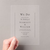 Invitations En Acrylique Simple Traditionnel Minimal Nous faisons Mariage (In situ (ordinateur de poche))