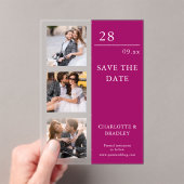 Invitations En Acrylique Simple Wedding Save The Date Photo Picture (In situ (ordinateur de poche))