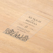 Invitations En Acrylique Simple Wildflower Boho Wedding Modern (Poser)