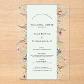 Invitations En Acrylique Simple Wildflower Fern Mint Green Rehearsal Dinner (Recto)