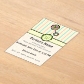 Invitations En Acrylique Simplement Douce Baby Shower Hochet (Poser)