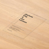 Invitations En Acrylique Simplement moderne, gras (Poser)