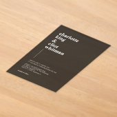 Invitations En Acrylique Simplement moderne, gras, acrylique gris foncé (Poser)