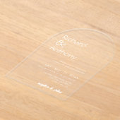 Invitations En Acrylique Simplement Moderne, Mariage Tendances (Poser)