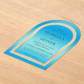 Invitations En Acrylique Sky blue light gradient wedding (Poser)