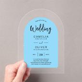 Invitations En Acrylique Sky Blue Zazzle mariage acrylique invite (In situ (ordinateur de poche))