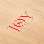 Invitations En Acrylique Snowflake Joy Family Photo Collage Christmas (Poser)