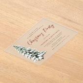 Invitations En Acrylique Snowy Christmas Tree fête de Noël (Poser)