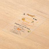 Invitations En Acrylique So Sweet To Bee One Cute Honey Bee 1st Birthday (Poser)