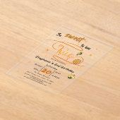 Invitations En Acrylique So Sweet To Bee Two Cute Honey Bee 2nd Birthday (Poser)