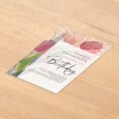 Invitations En Acrylique Soft tulipes élégant anniversaire (Poser)