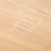 Invitations En Acrylique Soirée d'anniversaire encadrée d'or élégant (Poser)