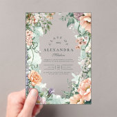 Invitations En Acrylique Soirée de Fleur sauvage de printemps stylish (In situ (ordinateur de poche))