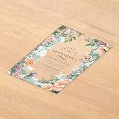 Invitations En Acrylique Soirée de Fleur sauvage de printemps stylish (Poser)