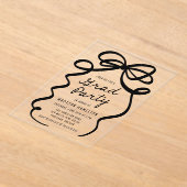 Invitations En Acrylique Soirée de graduation moderne Elegant Black Bow (Poser)