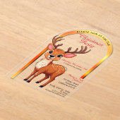 Invitations En Acrylique Soirée de Noël aux rennes (Poser)