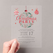 Invitations En Acrylique Soirée de Noël élégante (In situ (ordinateur de poche))