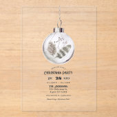 Invitations En Acrylique Soirée de Noël neutre pour Boho (Recto)
