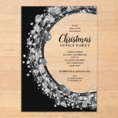 Invitations En Acrylique Soirée de Noël Star Wreath (Recto)