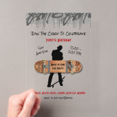Invitations En Acrylique Soirée de skateboard graffiti urbain (In situ (ordinateur de poche))