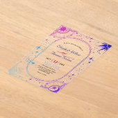 Invitations En Acrylique Soleil céleste et mariage de lune (Poser)