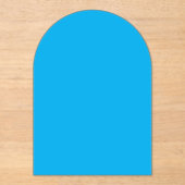 Invitations En Acrylique Solid Cyan Blue Background  (Recto)