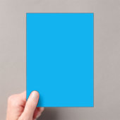 Invitations En Acrylique Solid Cyan Blue Background | Summer Minimal Style (In situ (ordinateur de poche))