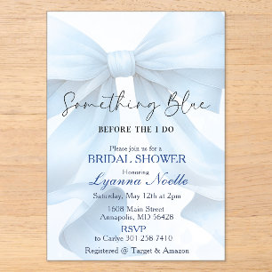 Invitations En Acrylique Something Blue avant mon Shower de Mariage