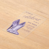 Invitations En Acrylique Sophisticated Amethyst Spanish Feminine Birthday  (Poser)